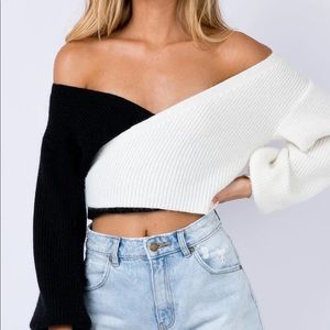 Princess Polly tie front sweater